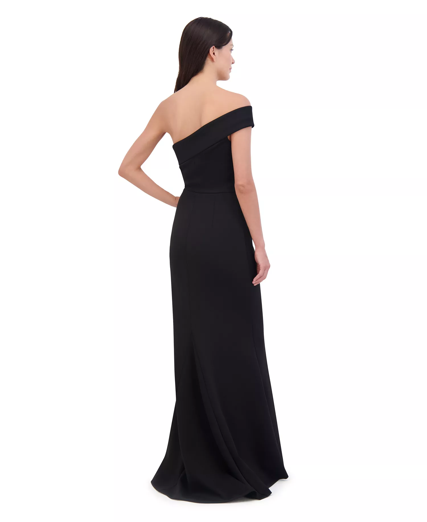 Elegant One-Sided Draped Formal Dress - View 2